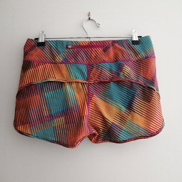 Smartwool Merino Wool Lined Road Running Shorts Pink Orange Blue Small - Picture 6 of 16